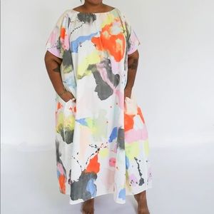 STATE THE LABEL LAVERNE DRESS MONOPRINT L/XL NWT